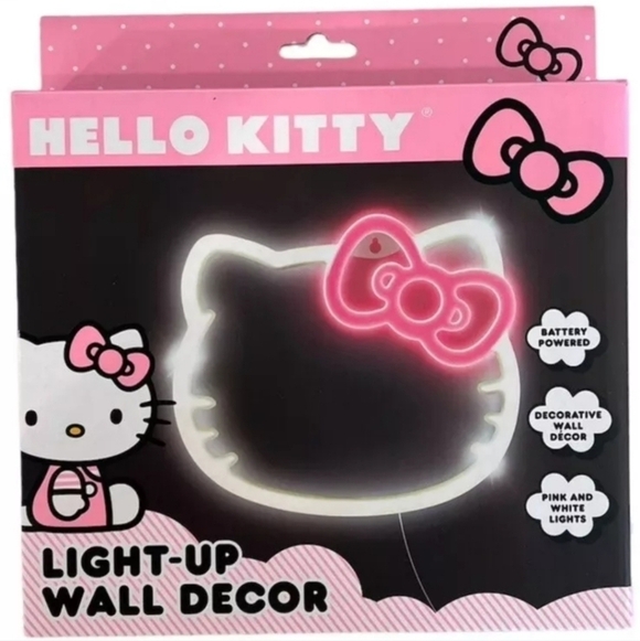 Hello Kitty Other - NIB Hello Kitty Light Up Wall Decor Pink & White Lights Battery Powered